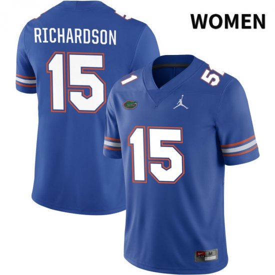 Women's Florida Gators #15 Anthony Richardson NCAA Jordan Brand Royal NIL 2022 Authentic Stitched College Football Jersey ERA0862XJ